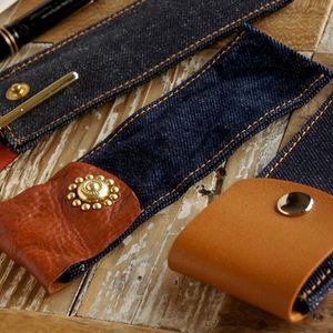 Okayama Denim & Leather Pen Case kit